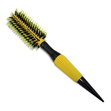 Imagem de Escova de Cabelos Redonda de Madeira Com Cerdas Duplas Profissional (16mm)