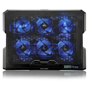 Imagem de Base para notebook com 6 cooler LED Azul, AC282, Multilaser