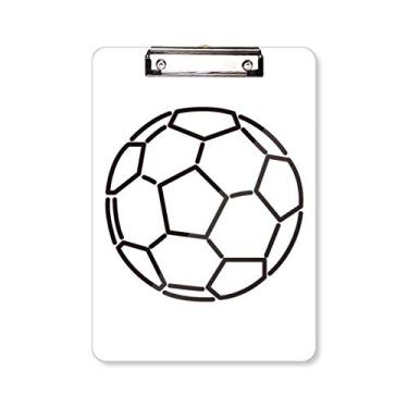 Imagem de Prancheta branca preta para futebol, esportes, pasta, bloco de escrita A4