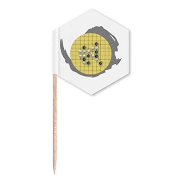 Imagem de Composition Go Chess Delights Jogo de bandeiras de palitos de palitos de cupcake, festa comemoração