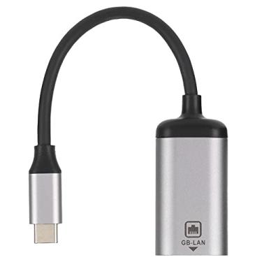 Imagem de Adaptador Ethernet, Sem Driver Tipo C Adaptador Ethernet Use Facilmente O Adaptador USB C Para RJ45 Para Telefones, Computadores E Tablets(Com cabo)