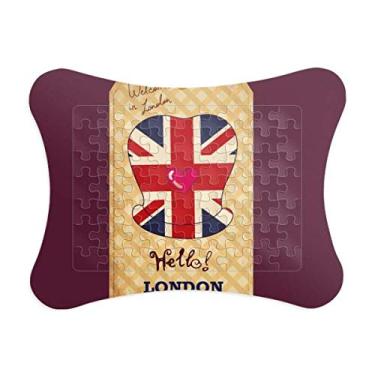 Imagem de Chapéu formal Reino Unido, Carimbo de Londres, Grã-Bretanha, moldura de quebra-cabeça decoração de imagem