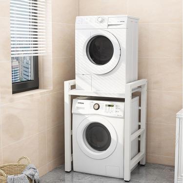 Imagem de Rack de armazenamento para máquina de lavar roupa de tambor, economia de espaço, rack de prateleira de armazenamento para máquina de lavar para lavanderia, unidade de estante, sala de estar,
