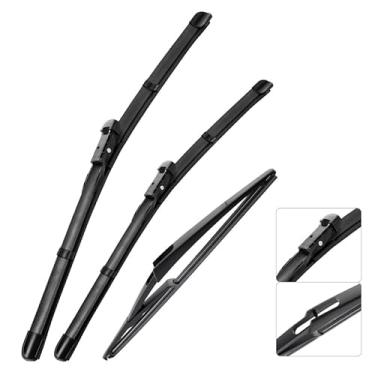 Imagem de Conjunto de palhetas de limpador dianteiro e traseiro para Opel Corsa E 2015-2020 2016 2017 2018 Windshield Windscreen Front Rear Window 26"15"12"