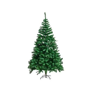 Imagem de Árvore de Natal Pinheiro Canadense, com 1,80 metros de altura, 600 galhos, verde, com base de ferro resistente. Modelo Luxo Premium, perfeita para decoração natalina cheia e elegante.