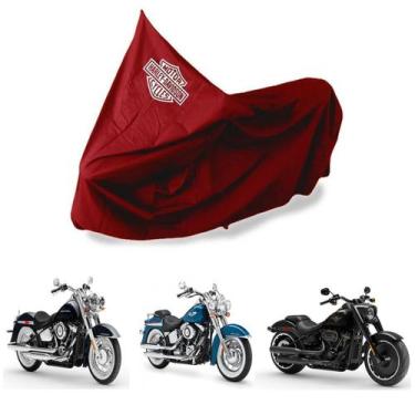 Imagem de Capa Protetora Impermeável Para Moto Harley Davidson - SPTS,  GG, Verm