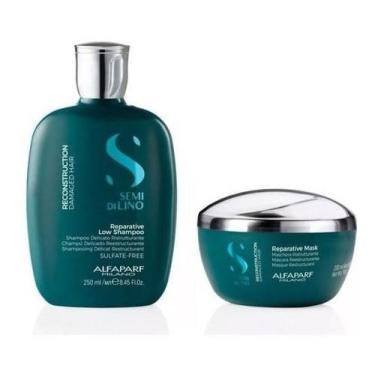 Imagem de Kit Shampoo E Máscara Semi Di Lino Reconstruction Alfaparf