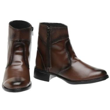 Imagem de Bota Cano Curto Básica M&D Store Fecho em Zíper Bico Redondo - MD STOR