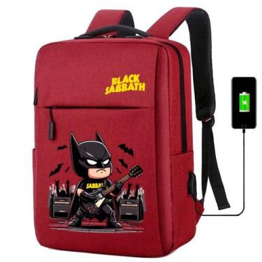 Imagem de Mochila USB Escolar Estampa Infantil Batman Notebooks, Trabalho Escola
