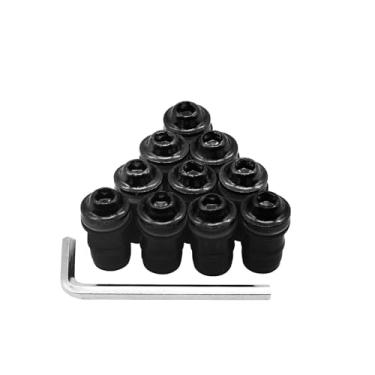 Imagem de Kit de parafusos de para-brisa de motocicleta, 10 peças, liga de alumínio M5, parafuso de para-brisa de motocicleta com chave inglesa, parafusos de fixação de carenagem de para-brisas porcas para