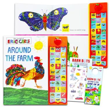 Imagem de Eric Carle Conjunto de livros sonoros para crianças – Around The Farm World of Eric Carle – Pacote de livro de colorir e adesivos (livros Eric Carle para crianças)