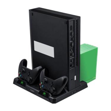 Imagem de Suporte Base Vertical Com Cooler + 2 Bateria X box One ne S X - Dobe