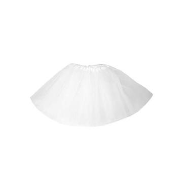 Imagem de Saia De Tule Tutu Branca Festas Carnaval Balé Halloween 35cm - MC Pres