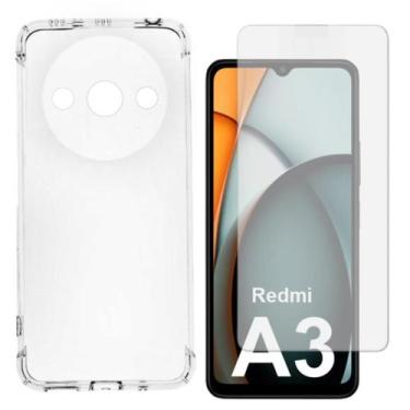 Imagem de Capa Transparente Para Xiaomi Redmi A3 + Película 3D Vidro - DB, Trans