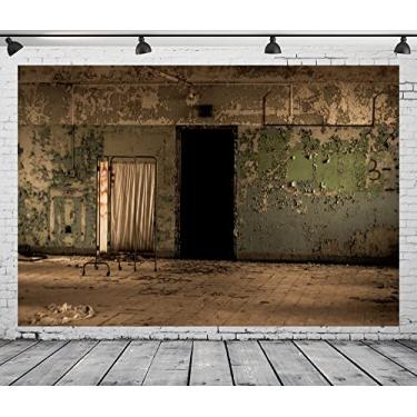 Imagem de BELECO Tecido assustador de 2,4 x 1,8 m pano de fundo hospitalar antigo hospital abandonado hospital insano assombrado pano de fundo de Halloween interior gasto decorações de festa temáticas de terror crianças adulto retrato tiro adereços de fotos