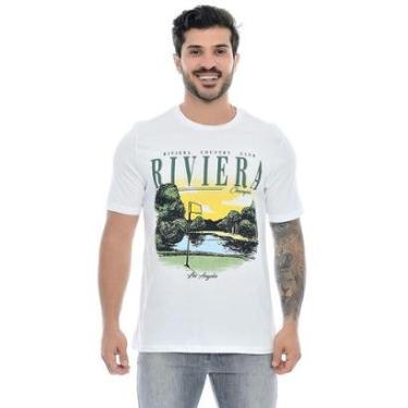 Imagem de Camiseta Masculina Com Estampa Riviera Country Club Branco Emporio Alex-Masculino