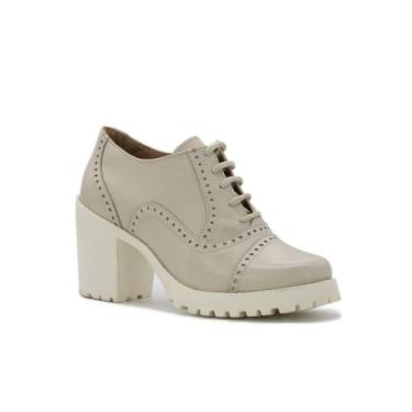 Imagem de Bota Feminina Ankle Boot Tratorada Salto Bloco Bico Redondo Lisa - Q&A