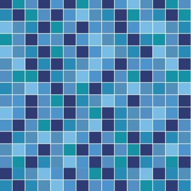 Imagem de Papel De Parede Pastilhas Azul Piscina Autocolante Cozinha