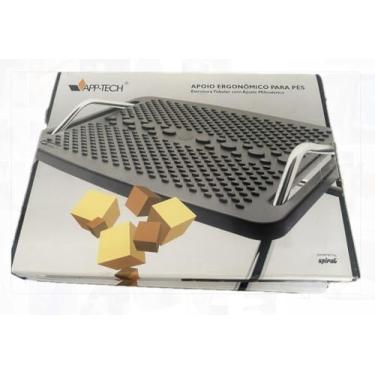 Imagem de Apoio Descanso Suporte Ergonômico Para Pés Estrutura Tubular