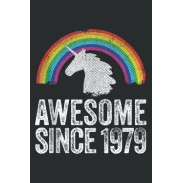Imagem de 1979 43Rd Birthday Gift Rainbow 43 Years Old Women Meme: Lined Notebook: 6" x 9", 120 Pages, Lined Journal Notebook Birthday Gift Present.