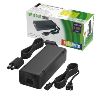 Imagem de Puning Fonte de alimentação de substituição para Xbox 360 Slim, fonte de alimentação de adaptador CA [Advanced Quiet Edition] com ventilador de resfriamento compatível com console Xbox 360 Slim