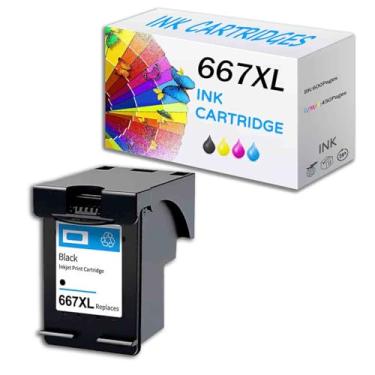 Imagem de Pacote combo de cartucho de tinta 667XL com substituição de chip para impressoras HP DeskJet Ink Advantage 1275 2374 2375 2376 2775 2776 6475 6476 6075, tinta de alto rendimento remanufaturada,