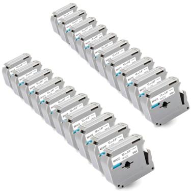 Imagem de Labelwell Pacote com 20 fitas de etiqueta M-K231s 12 mm 0,47 polegadas branca substituição para Brother P Touch M-Tape M-K231 MK231 M231 refis para Ptouch PT-M95 PTM95 PT-70BM PT-65 PT-70 PT-80