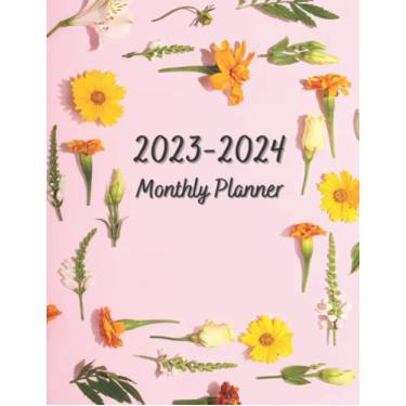 Imagem de 2023-2024 Monthly Planner: 24 Months Jan 2023 to Dec 2024, Calendar Schedule Organizer with To Do List & Goals, Appointment Agenda Flower Cover, Good Idea Gift