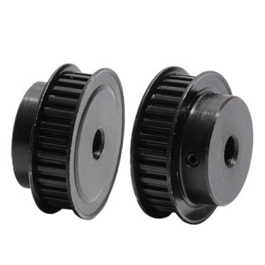 Imagem de XL28T 30T Polia de aço preto furo 5-30 mm BF tipo chaveta furo 3x1,4/4x1,8/5x2,3/6x2,8 mm largura da correia 11 mm (8 mm keyway3x1,4 mm, XL 30T_11MM)