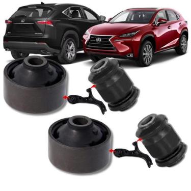 Imagem de Kit 04 buchas da bandeja balança dianteira lexus nx200t 2014 2015 2016