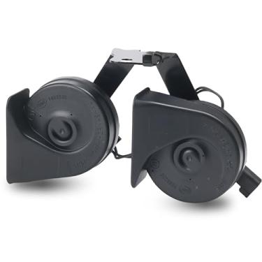 Imagem de HC3Z-13832-G Substituição de buzina com suporte compatível com Ford F-250 F-350 Super Duty 2017 2018 2019 2020 2021 2022 Substituir HC3Z13832G Conjunto de buzina dupla à prova d'água