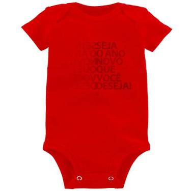 Imagem de Body Bebê Seja o ano novo que você deseja! - Foca na Moda, Vermelho, G