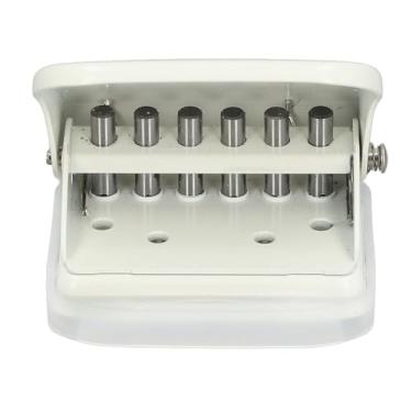 Imagem de Perfurador Versátil, Perfurador de 6 Furos para A4 B5 A5 Com Régua de Posicionamento, Lâmina de Metal (para Folhas soltas) (Branco)