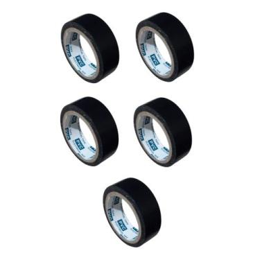 Imagem de Kit 5x Fita Isolante Anti Chama 17mm x 5m Preto - MBTOOLS