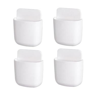 Imagem de Suporte de controle remoto adesivo para montagem na parede, controlador de reprodutor de mídia, 4 peças, organizador de controle remoto