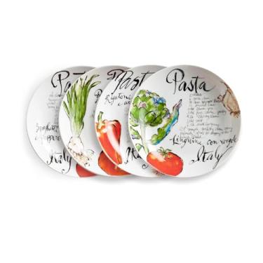 Imagem de Rosanna Tigelas pequenas Italiana – Pratos de molho de porcelana, tigelas de acompanhamento perfeitas para pão, azeite de oliva, condimentos e molhos