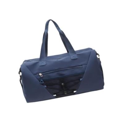 Imagem de Colaxi Bolsa de mochila de ginásio com compartimento de sapatos de bolso de bolso de esportivo de ioga mochila de fitness para treino atlético, Azul