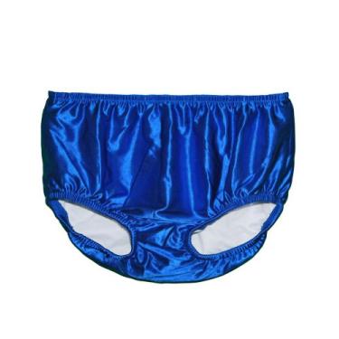 Imagem de Fralda de natação com necessidades especiais – Fraldas de natação reutilizáveis (PP-tamanho 6/8-cintura: 43-61 cm; Peso: 40-58 unidades, azul royal)