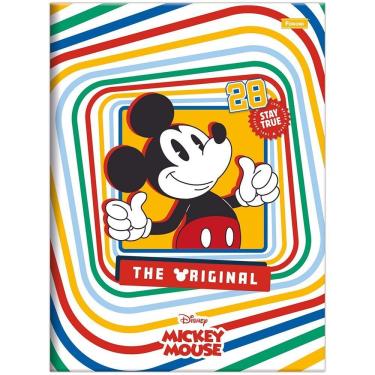 Imagem de Caderno Brochura Capa Dura Universitário Disney Mickey Mouse 80 Folhas Foroni Branco