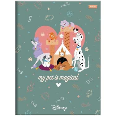 Imagem de Caderno Brochura Capa Dura Universitário Disney Pets 80 Folhas Foroni Estampa 3