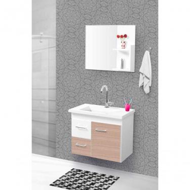 Imagem de Armario Banheiro Fimap 73cm Kit Quality Branco-maple