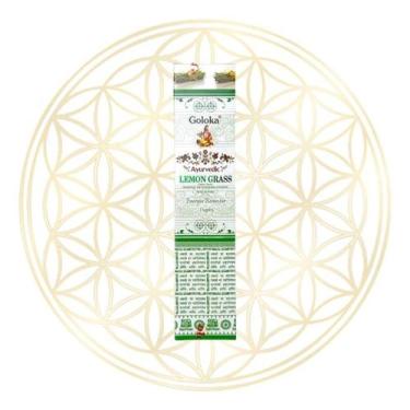 Imagem de Incenso Goloka Indiano Vareta Linha Ayurvedic - AROMAS, Lemon Grass