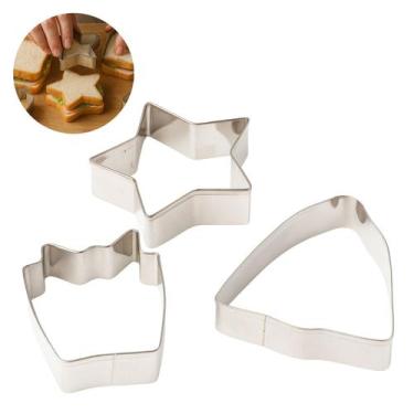 Imagem de Moldes cortador de biscoitos 3 peças de inox dasshaus - Dasshaus Confe