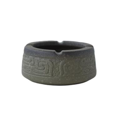 Imagem de Cinzeiro Decorativo Cinzeiro de cerâmica elegante de grande calibre Cinzeiro para charutos Cinzeiro retrô Compacto e portátil Cinzeiro Interior(B)