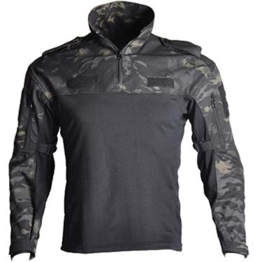 Imagem de Camiseta Tática Militar Masculina De Manga Comprida Swat Soldados Respirável Camiseta De Combate De Secagem Rápida Roupas De Airsoft Camisas Do Exército Dos Eua Para Homem, BKCP, S