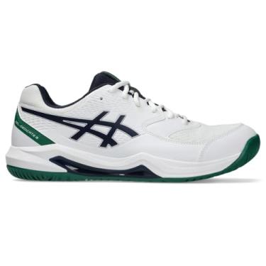 Imagem de ASICS Tênis masculino Gel-Dedicate 8, Branco/meia-noite, 39