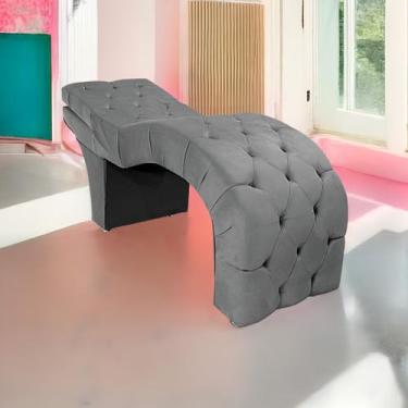 Imagem de Maca Estética com Encosto Dobrável Facial Capitonê Cílios Salão P02 Co