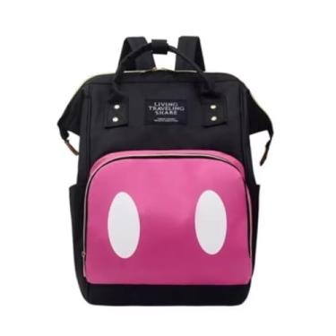 Imagem de Mochila Maternidade Bolsa Mamãe Bebê Multifunção – Moderna, Lavável e com Compartimento Térmico para Mamadeiras (Pink)
