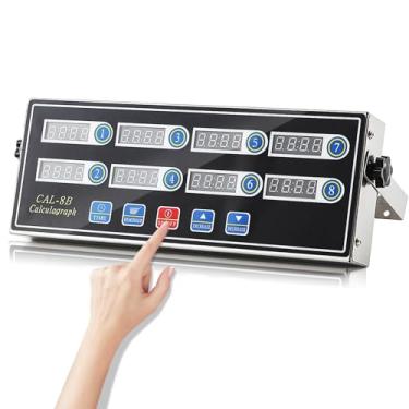 Imagem de Temporizador digital de cozinha de 8 canais com alarme alto e painel inteligente, ajuste de cinco velocidades para fritadeira de restaurante, cozimento