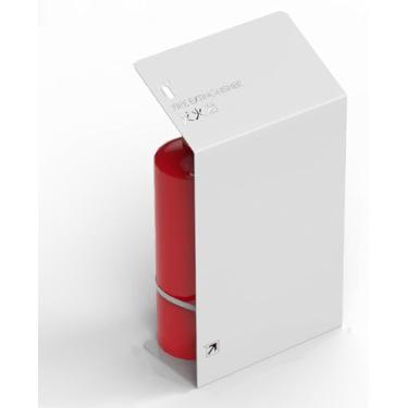 Imagem de Armário De Decoração De Extintor De Incêndio, Suporte De Extintor De Incêndio De Chão, Suporte De Montagem De Extintor De Incêndio, Estojo De Extintor, White, Size L